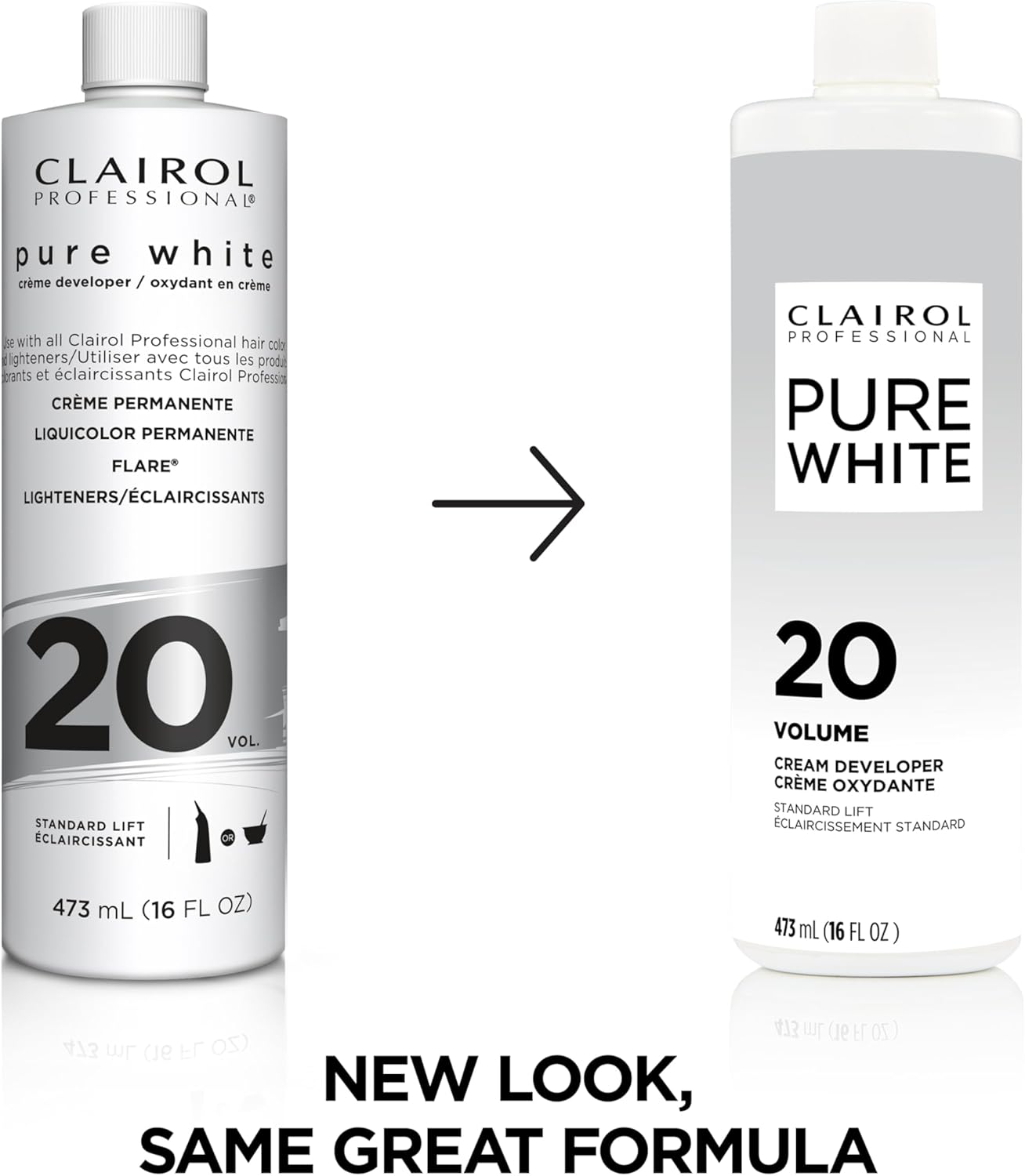 Pure White 20 Volume Creme Developer by Clairol for Unisex - 16 Oz Lightener image number 2