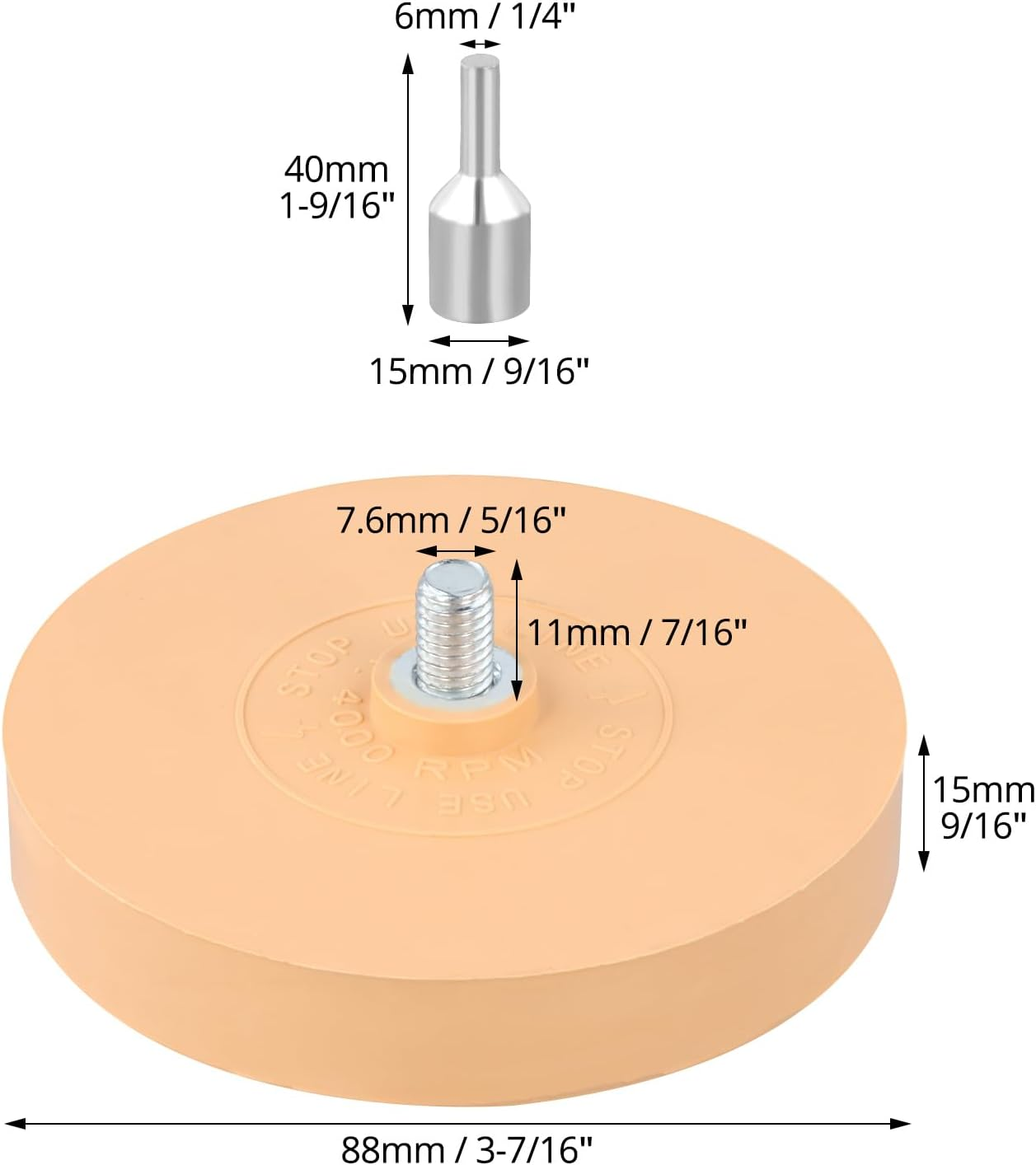 QWORK&reg; Pack of 2 Foil Erasers, Sticker Eraser for Removing Pinstripes, Stickers, Self-Adhesive Vinyl Stickers from Cars, Motorhomes, Boats and More, 90Mm image number 1