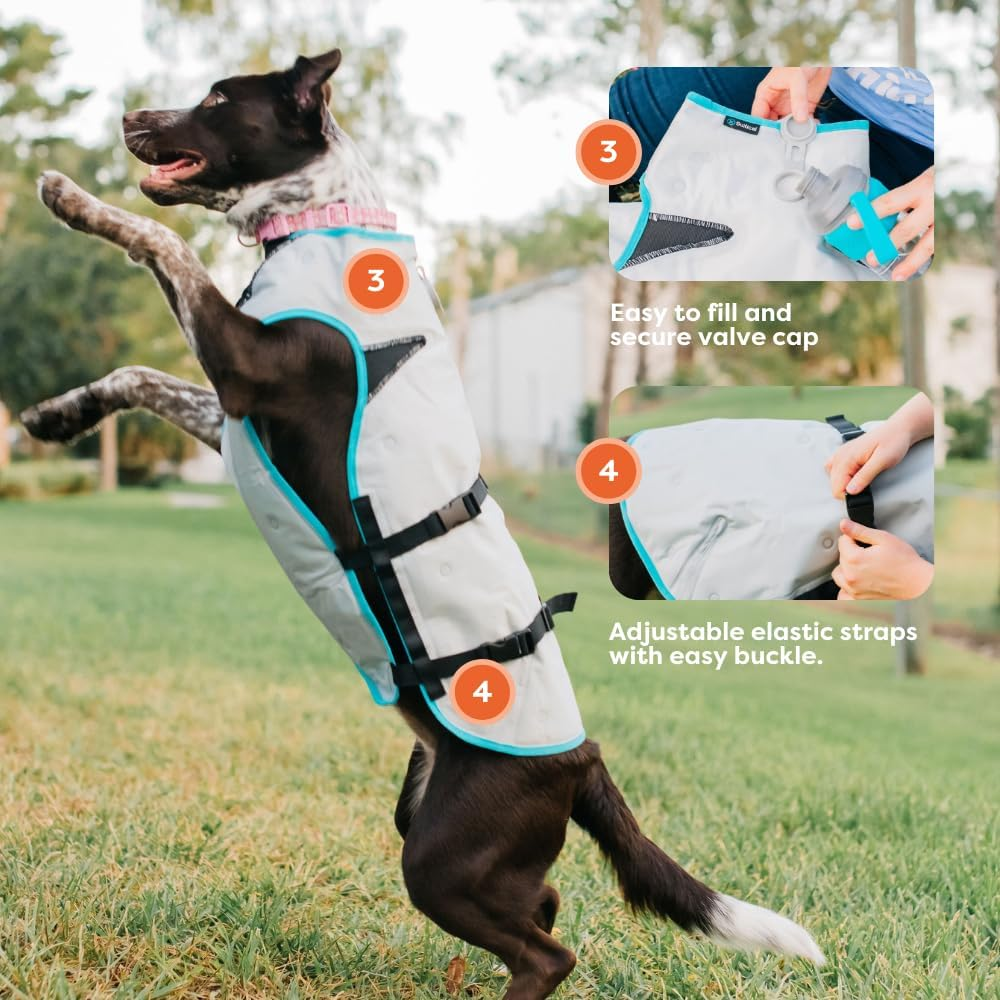 Suitical DRY Cooling Vest Dog, Large, Silver image number 3