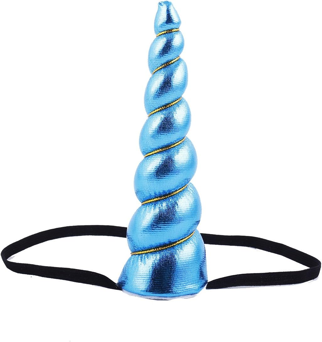 Delicate Dew Shiny Unicorn Horn Elastic Headband Cosplay Costume Easter Headpiece
