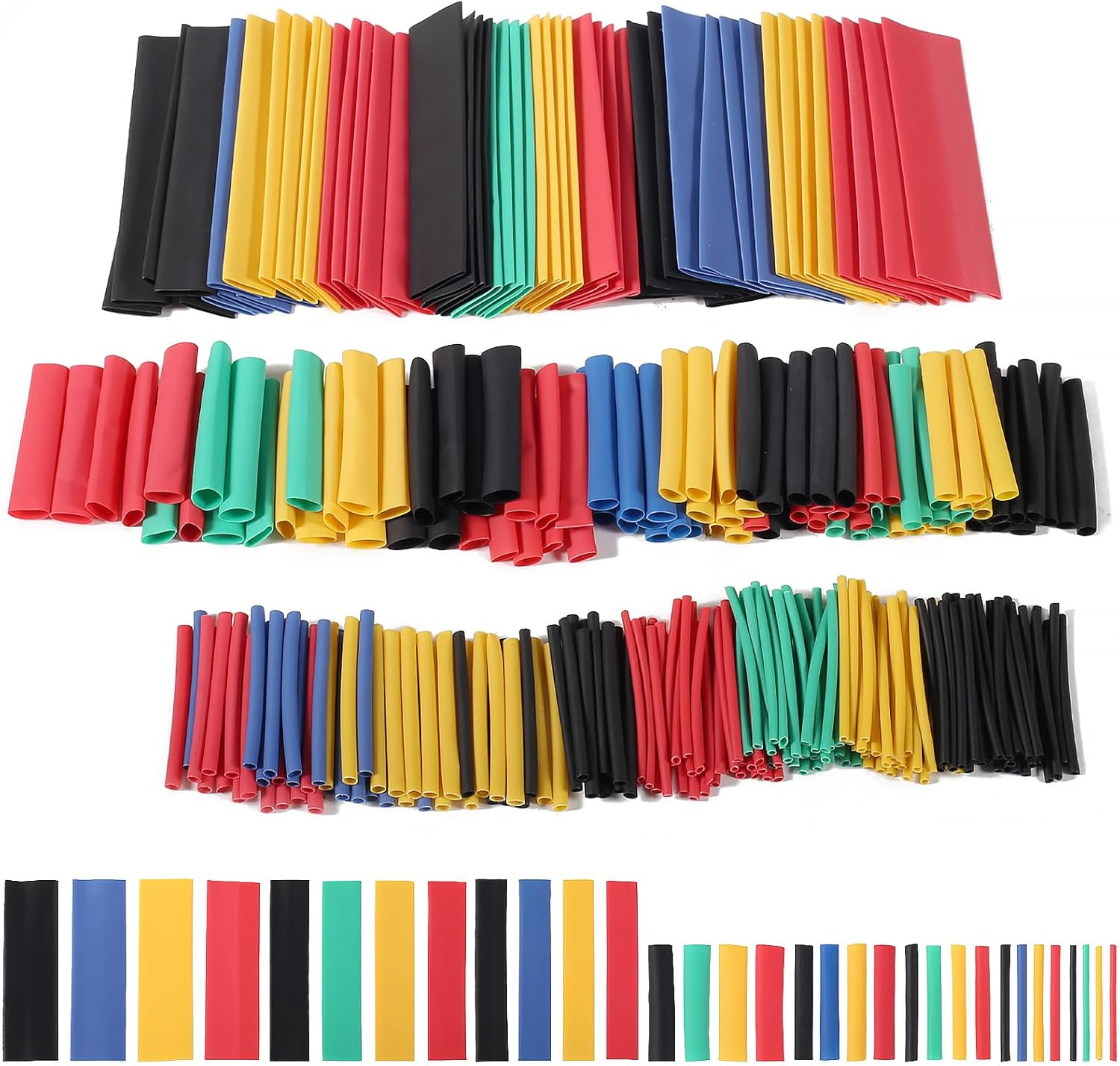 DIANN 328Pcs Heat Shrink Tubing 8 Sizes Electric Insulation Tube Kit Industrial Shrink Wrap Tube for Cable Wire Repair image number 1