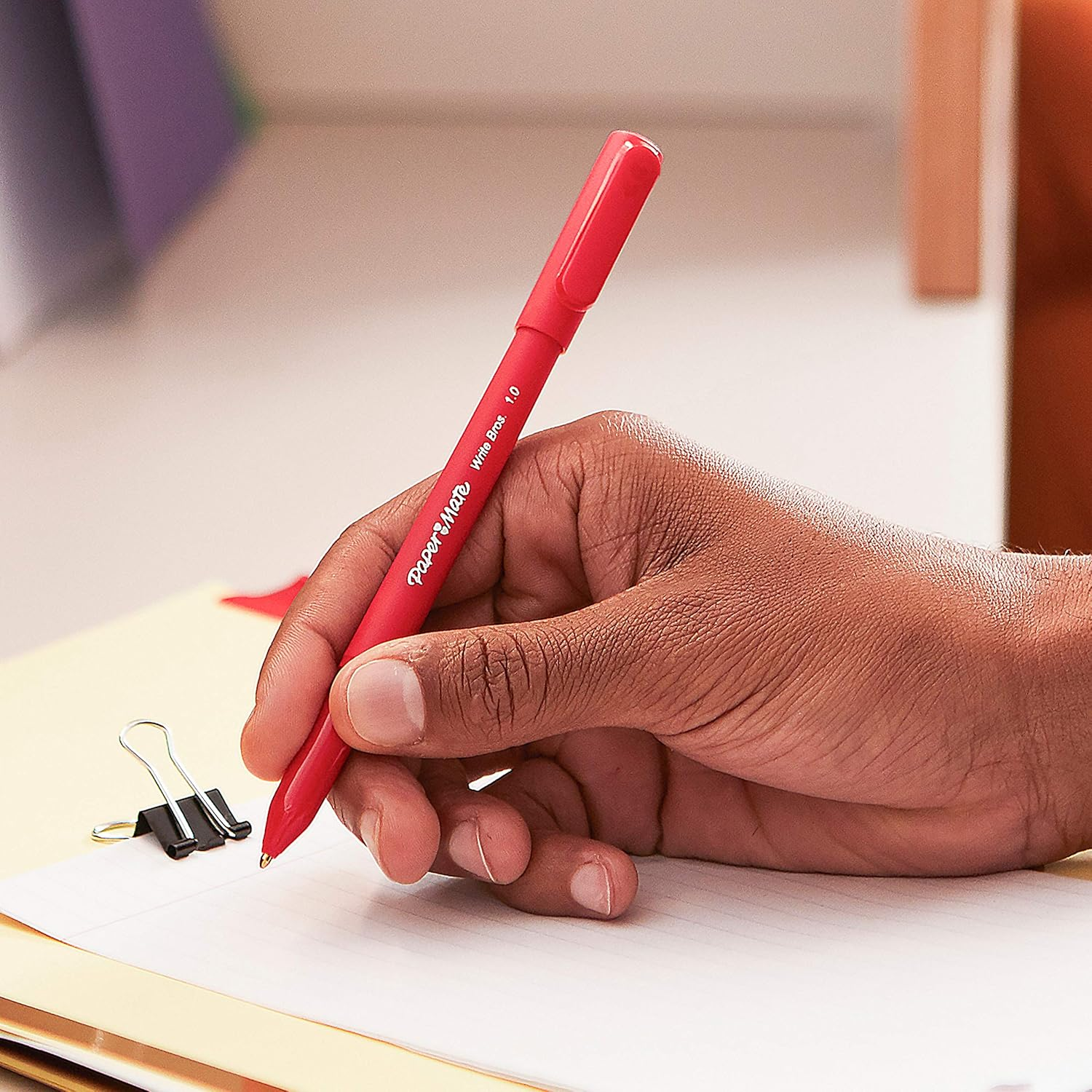 Paper Mate Writebros Stick Ball Point Pen, 1 Mm Tip Size, Black (Box of 12) image number 6