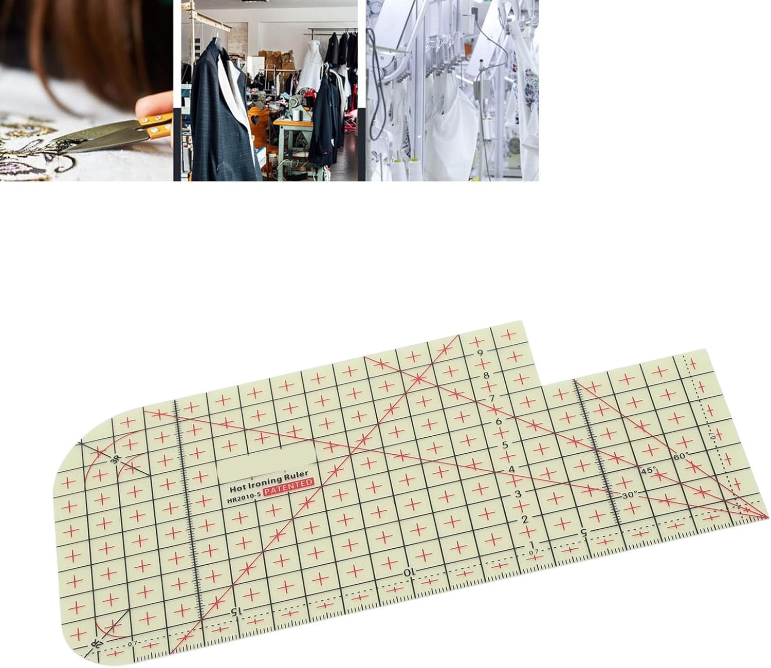 Hot Hem Ruler, Heat Sewing Ironing Ruler Resin for Sewing (HR2010-5)