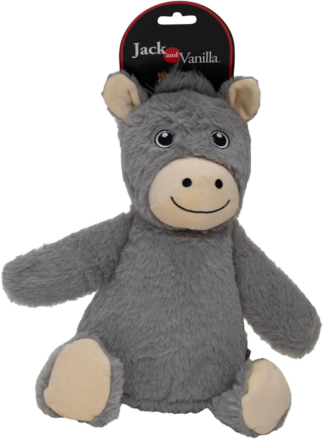 JACK and VANILLA, Soft Toy Donkey with Squeeker for Dogs and Cats, Soft and Durable Fabric, Stimulates Play, Easy to Clean, Size 18 Cm, Multi-Colour image number 3