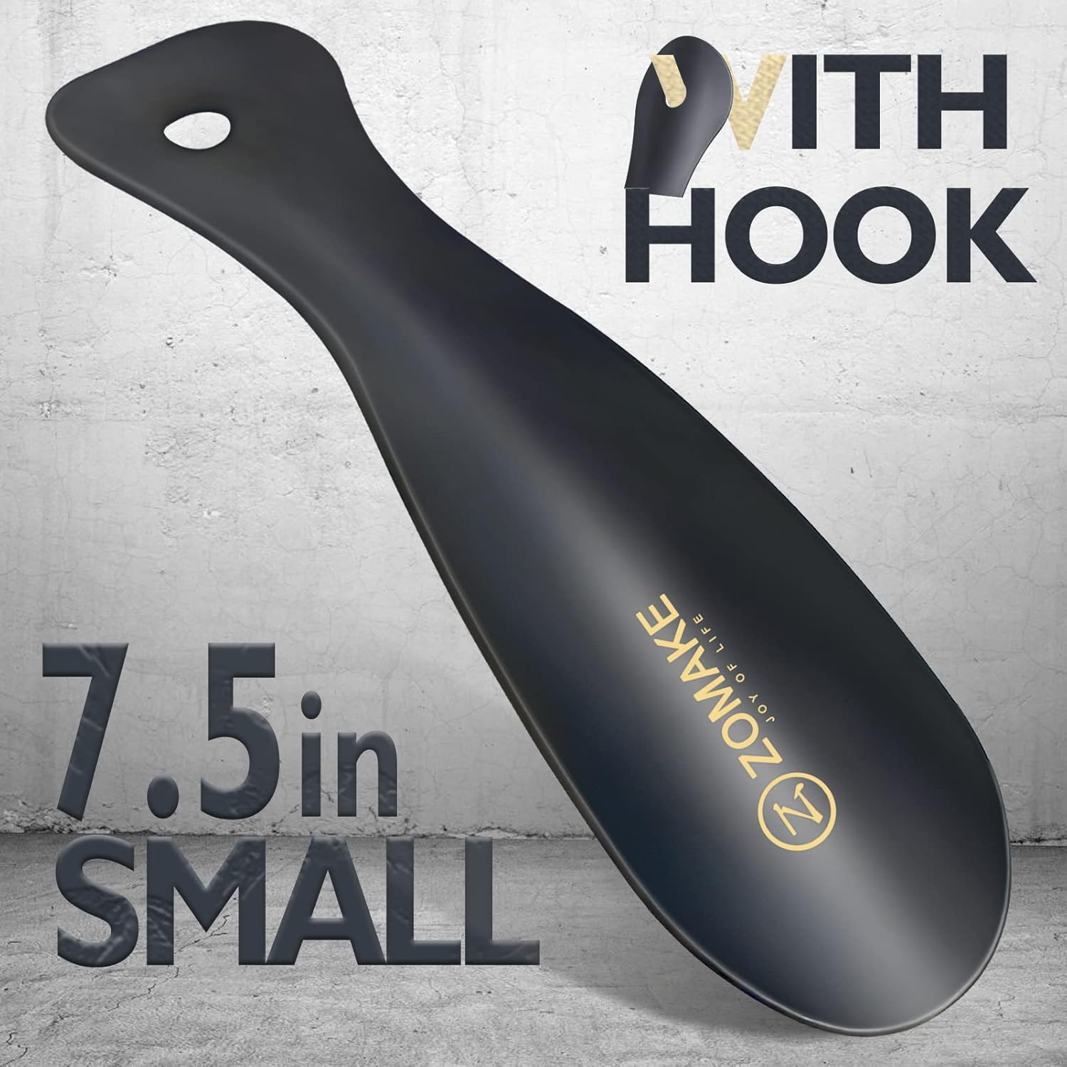 ZOMAKE Shoe Horn Long Handle 72/19CM with Travel Metal Shoehorn for Men Women Seniors image number 6