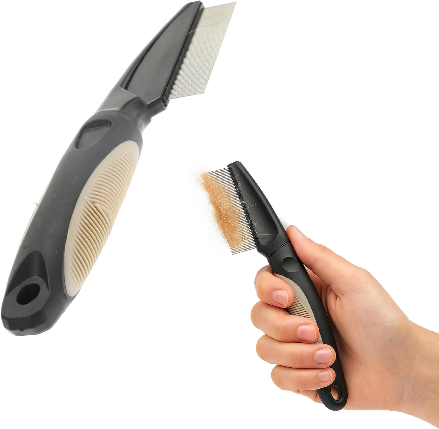 Rosewood Flea Comb for Dogs and Cats - Fine Flea and Egg Removal Comb - Black - for Targeted Care of Sensitive Areas image number 5