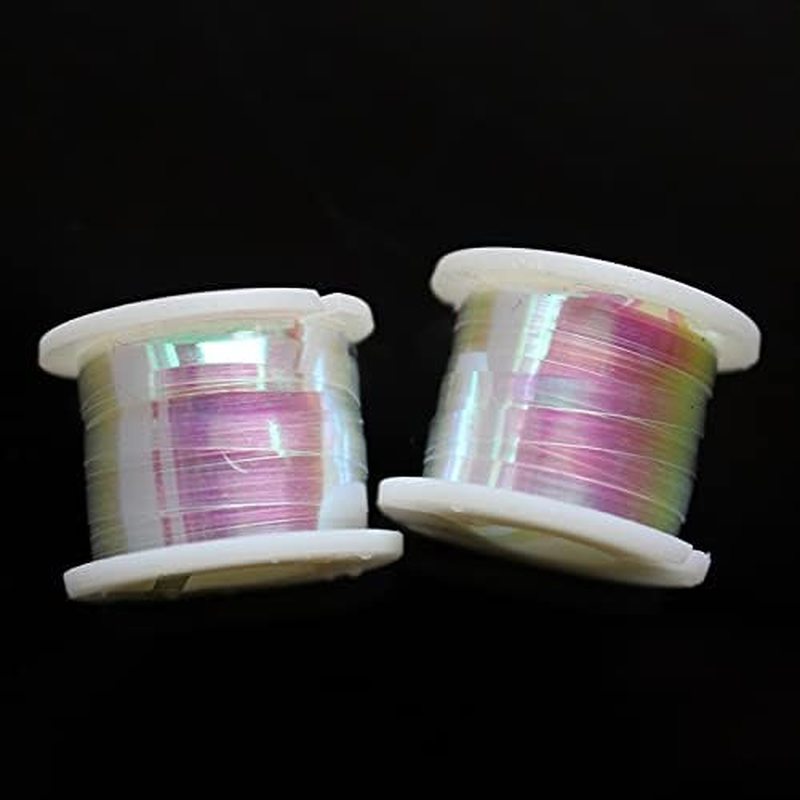 Tigofly 2 Small Spools 2.3Mm Wide Flat Pearl Coating Holographic Tinsel Magnum Flashabou Sparkle Flash Fly Tying Materials image number 3