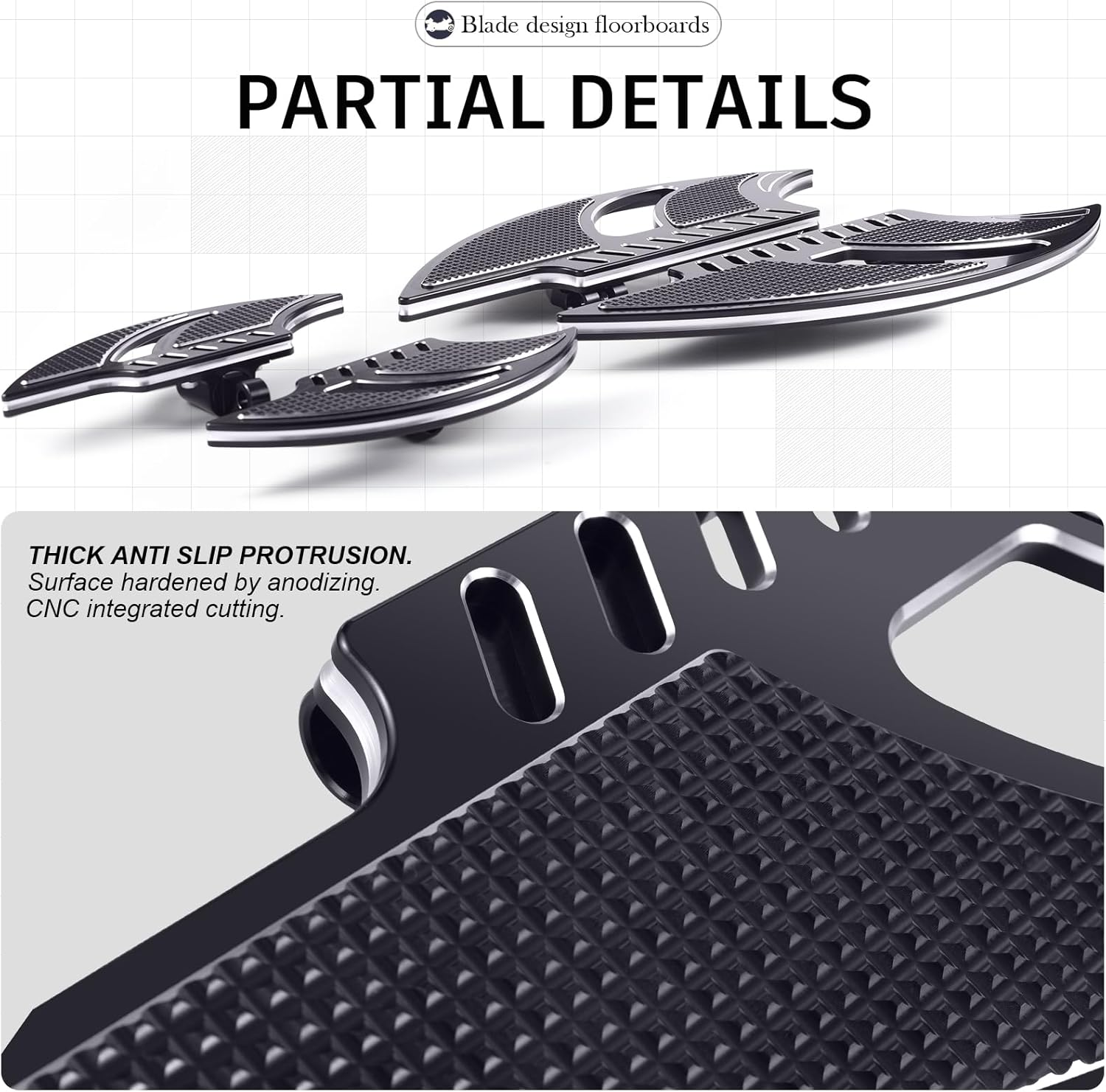 Black Rider Road Glide Floorboards Street Glide Ultra FLTRU Gear Brake Shifter Levers Electra Glide Foot Boards Roadking FLHR 2014-2023