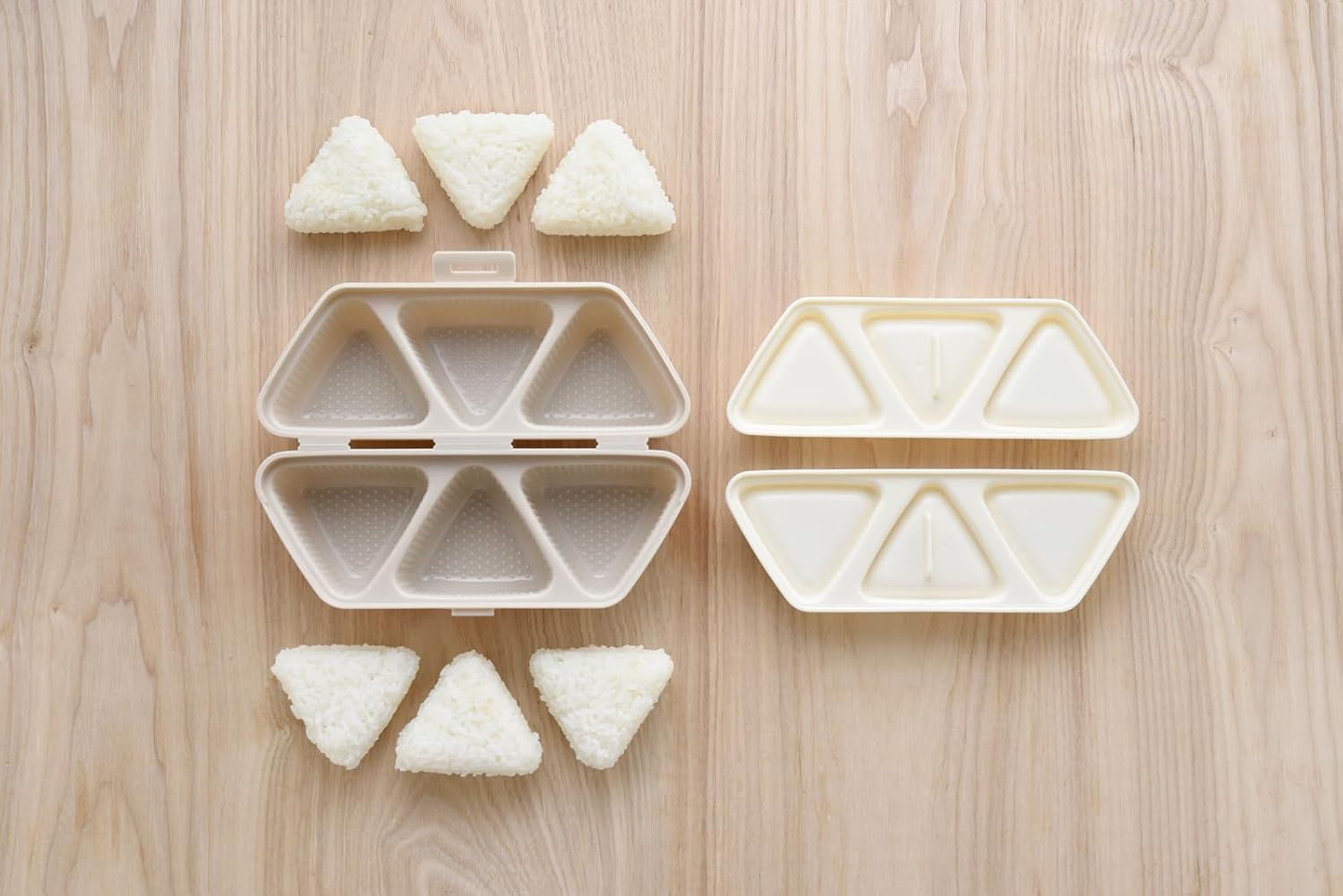 Ernest A-77371 Rice Ball Case, Bento Box (Side Dishes OK), Rice Ball Mold (Easy Onigiri Kit & Case, Musbeat), Popular Brand of Major Restaurants, Beige, image number 6