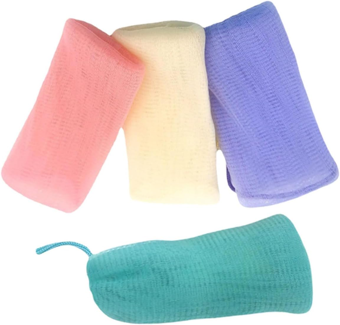 Beavorty 4Pcs Exfoliating Soap Pouch Mesh Travel Pouch for Bar Soap Bath Holder Portable Mesh Organiser Bags image number 1