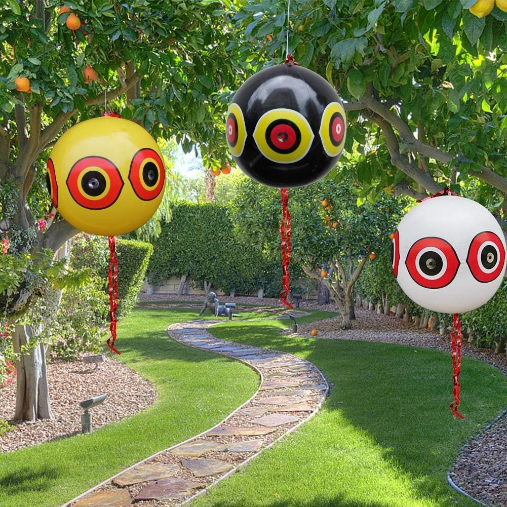 3PCS Balloon Bird Repellent, Terror Eye to Scare Birds in Garden Outdoors, Keep Ducks Away from Swimming Pool (40Cm after Inflation) image number 5