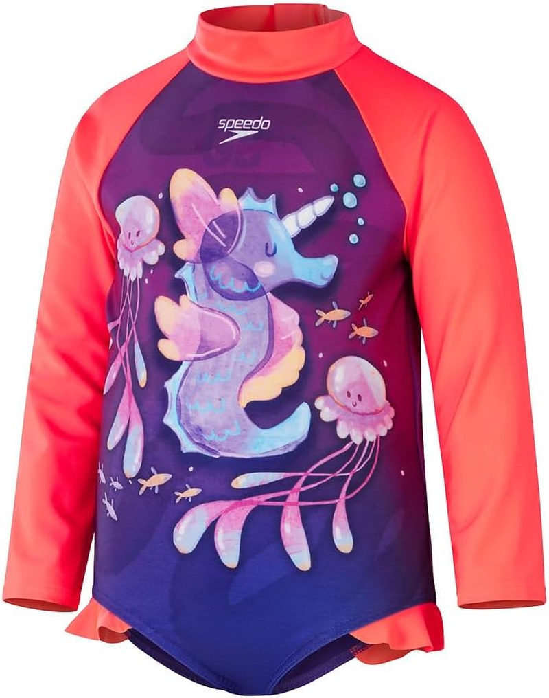 Speedo Baby'S Long Sleeve Frill Swimsuit image number 1