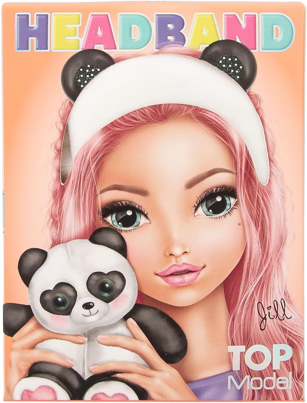 Depesche 12823 Topmodel Beauty and Me - Cosmetic Hair Band Made of Soft Material, White with Black Panda Ears, Headband for Skin Route image number 2