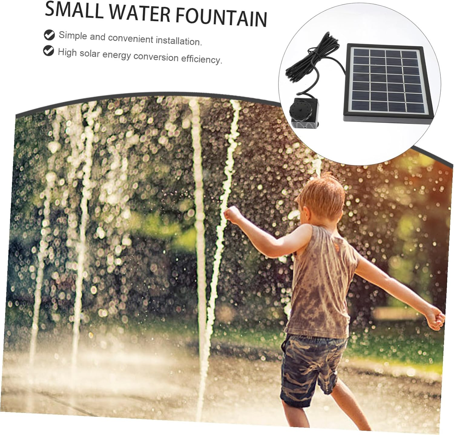 Solar-Powered Fountain Pump for Garden Pools Automatic Water Circulation Floating Solar Pump for Bird Baths and Rockeries No Battery Required Easy Outdoor Decoration image number 1