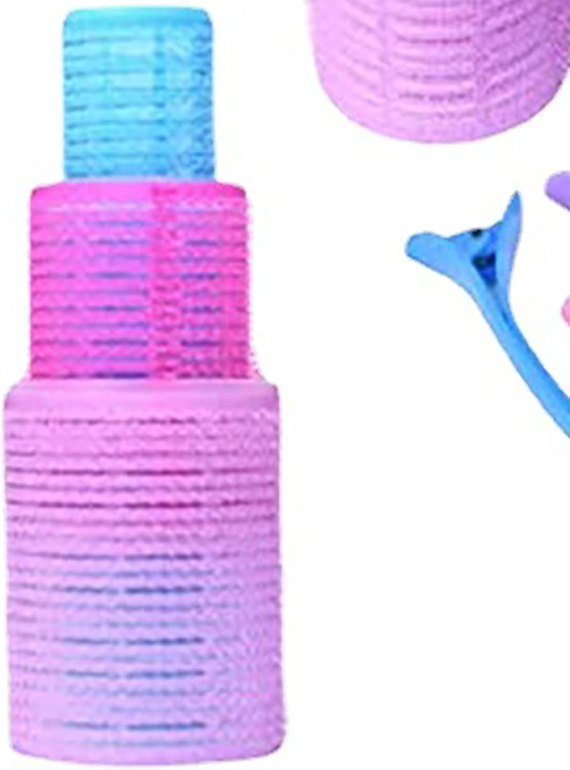36 Piece Hair Rollers Set with Self-Grip, Sleeping Curlers, Portable Soft Curler Styling Tool, Large, Medium and Small Hair Rollers with 12 Plastic Clips image number 3