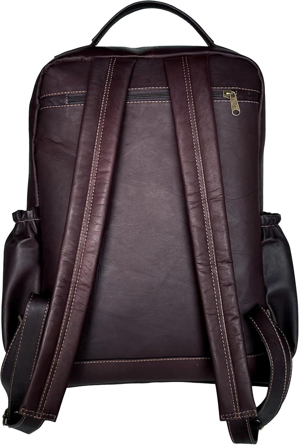 INTI REPUBLIC Classic Leather Backpack | Handcrafted, Durable & Stylish | Spacious Laptop Backpack for Work, Travel & Everyday Use | Fits 16&rdquo; Laptop image number 3