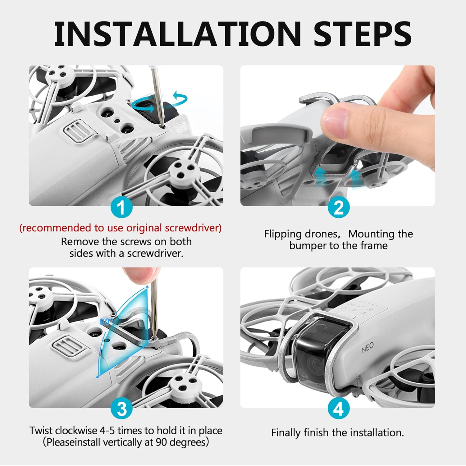 STARTRC Gimbal Bumper Guard for DJI Neo Accessories, Aluminum Alloy Anti-Collision Protection Guard Bar for DJI Neo Drone Camera image number 6