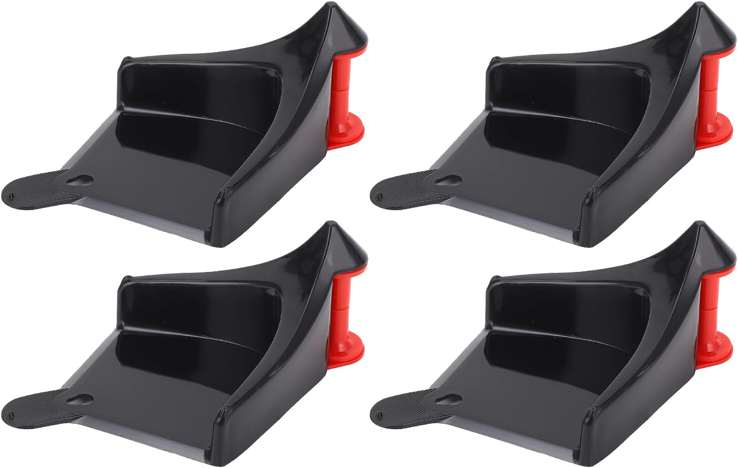 Generic 4 Pcs Car Hose Guides, Plastic Hose Guides for Car Wash, Tire Roller Preventing Stucking and Snagging under Tires for Motorcycle Truck Wheel Rolling System Tool (Black) - Black image number 4