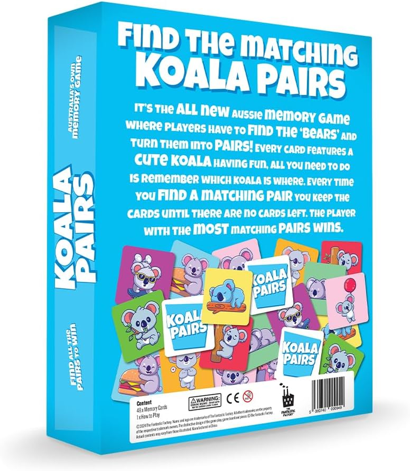 Koala Pairs Matching Game for Kids Ages 3-6 | Preschool Memory Game | Educational Board Game for Toddlers & Families | Fun Australian Animal Game | Made by Aussies image number 4