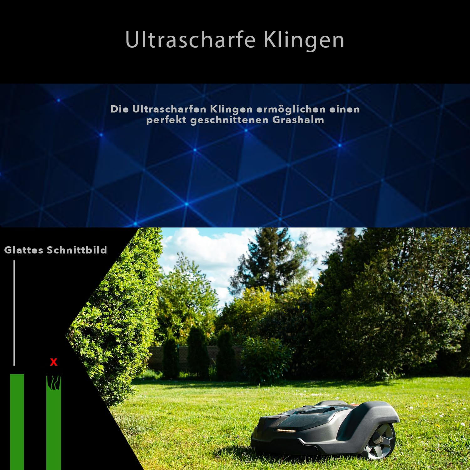 30 X Titanium Blades Longlife Suitable for All Husqvarna&reg; Automower&reg; / Gardena&reg; Robotic Lawnmower/Suitable for 105, 310, 315, 320, 420, 430X, R40I - (0.75 Mm) image number 2