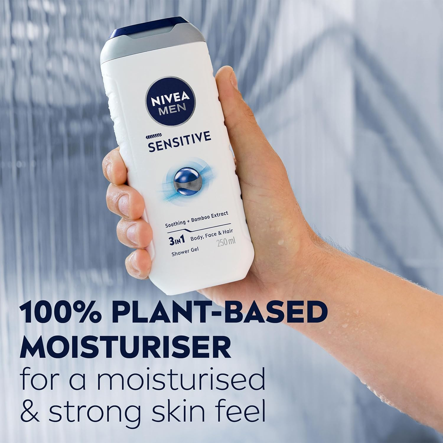 NIVEA MEN Sensitive Shower Gel Pack of 6 (6 X 250 Ml), Alcohol-Free Shower Gel for Sensitive Skin, Gentle Shower Gel for Men, Shower Gel for Irritated Skin image number 5