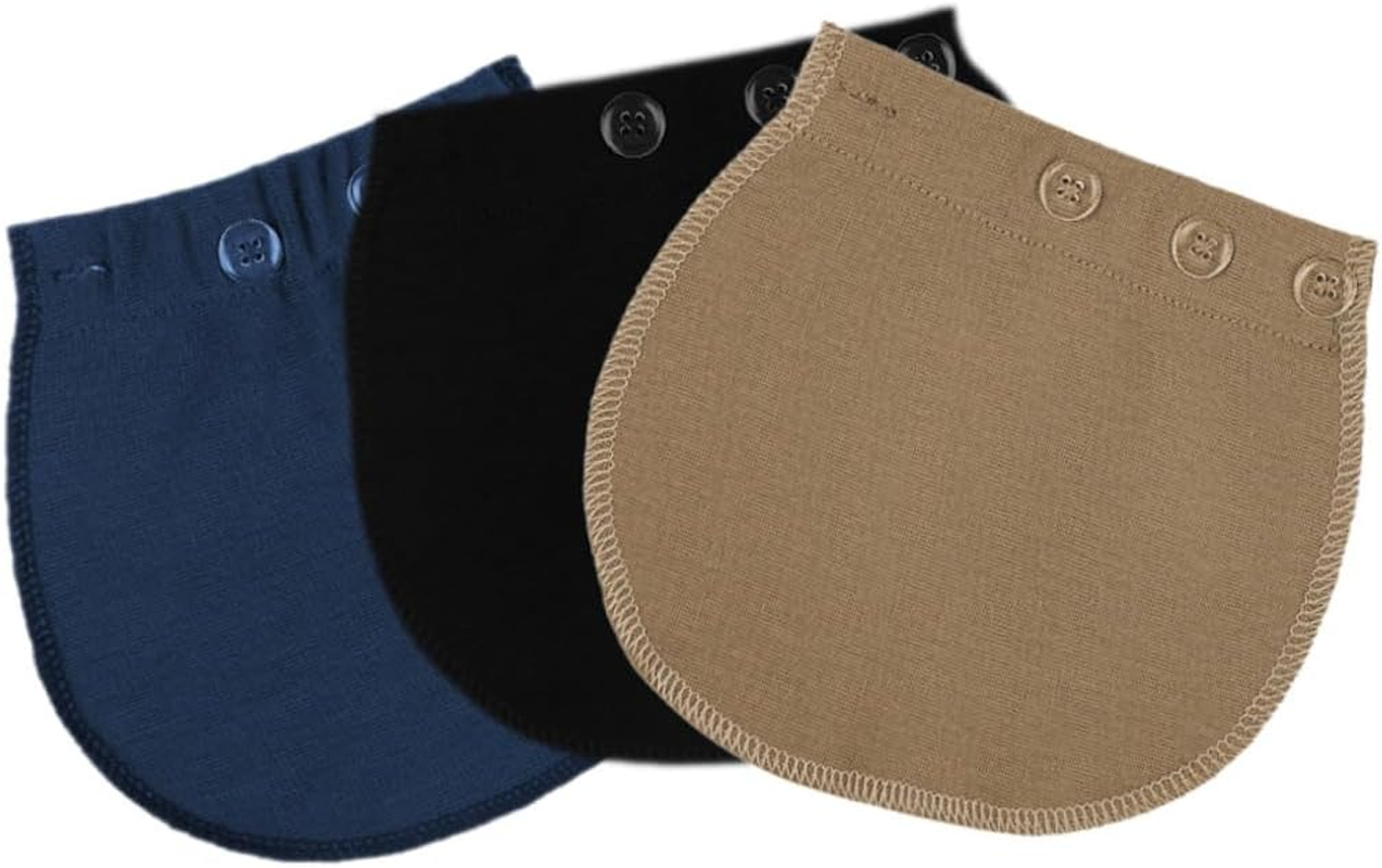 3Pcs Waist Extender Button Extenders Elastic Waistband Adjuster Set for Pregnant Women Pants Repair and Adjustment
