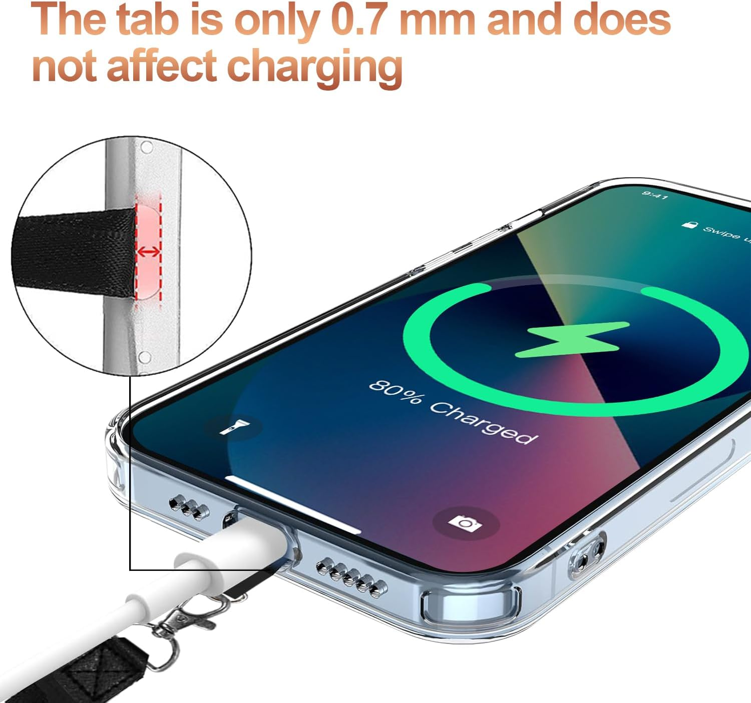 Phone Lanyard-2&times; Adjustable Neck Strap,2&times; Phone Patches,H HOME-MART Universal Cell Phone Lanyard Mobile Phone Lanyard Multifuctional Patch Lanyards Compatible with Most Smartphones - Black+Red image number 6