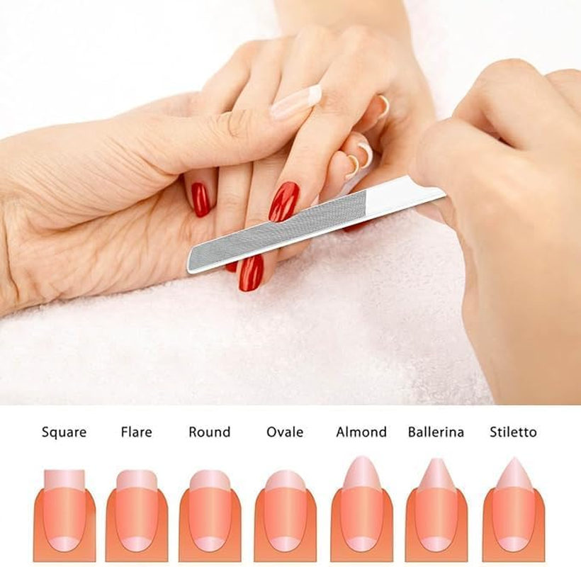 4 Pack Glass Nail File Shiner Files Kit Crystal Nail Buffer Polisher Multi-Purpose Nail Buffer with Case Manicure Toolsfor Women Men Acrylic Natural Nail image number 4