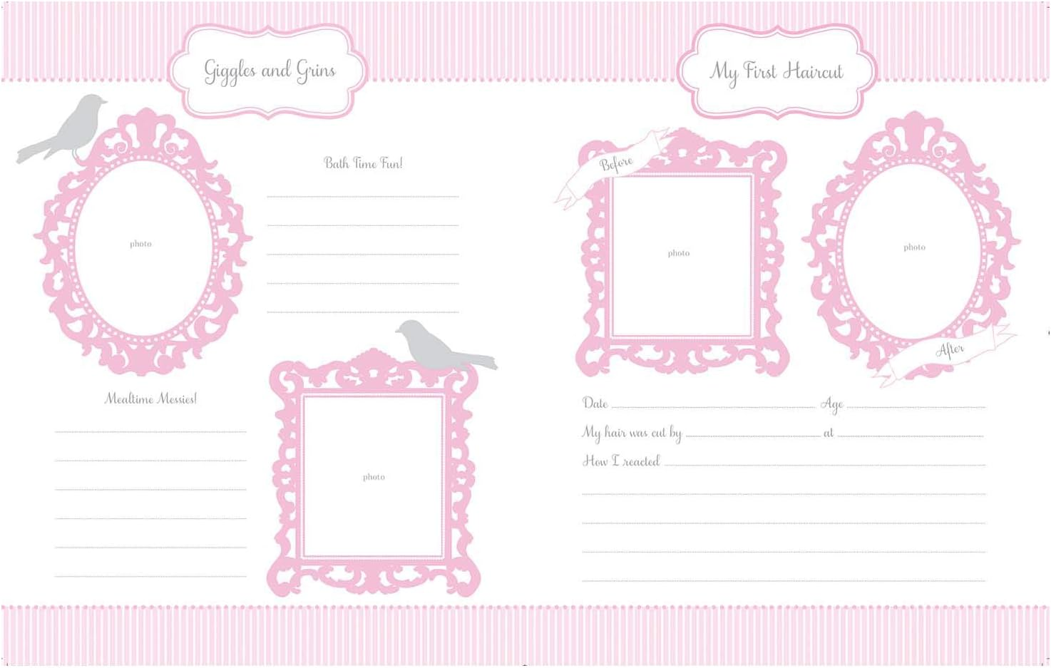 C.R. Gibson First 5 Years Memory Book, Record Memories and Milestones on 64 Beautifully Illustrated Pages - Bella image number 2