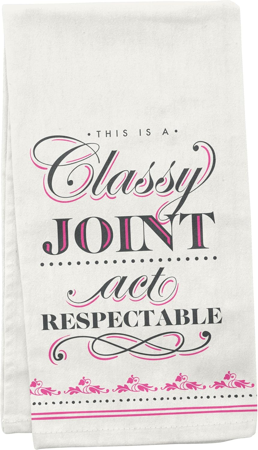 Karma Cheeky Flour Sack Tea Towel - 100% Cotton Hand Towels for the Kitchen - Witty Fun Home Decor - Bring Tequila