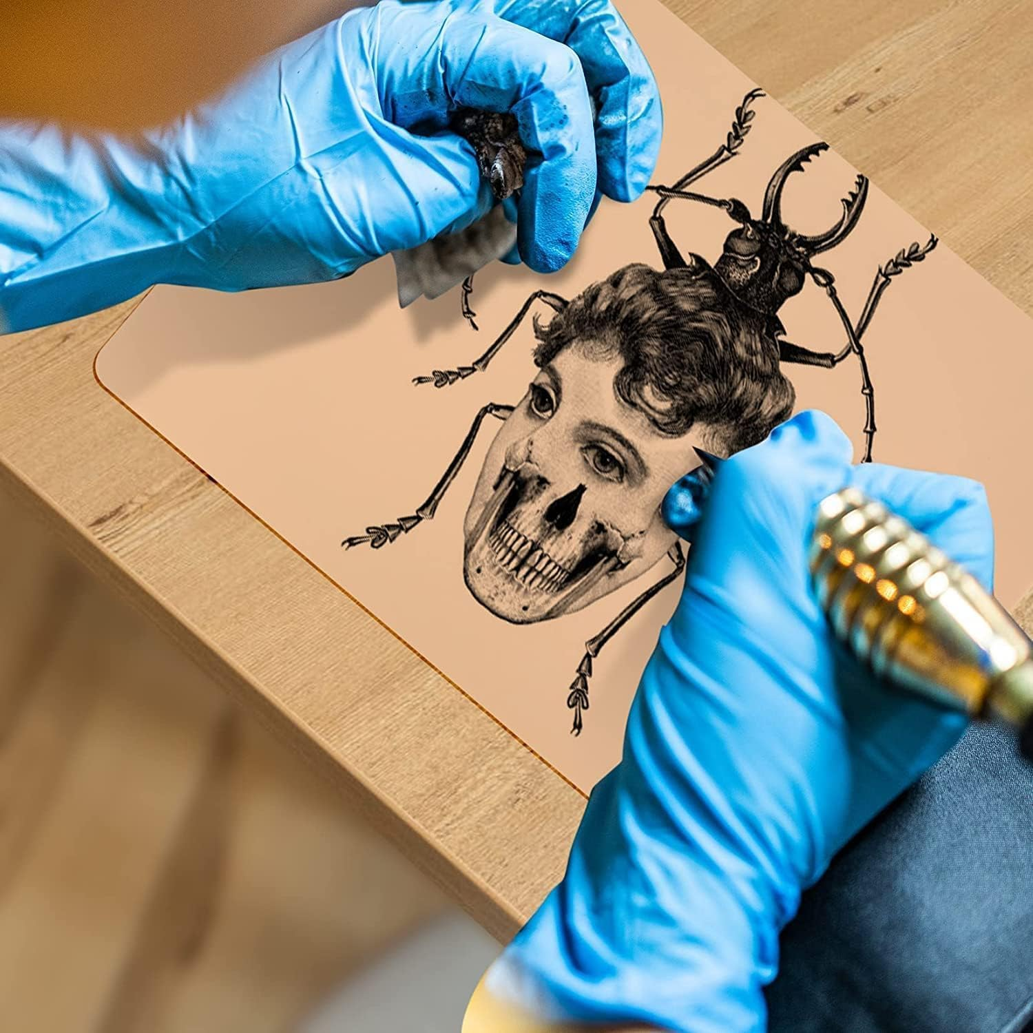 Tattoo Practice Skin 10Pcs Double-Sided Fake Skin 1.3Mm Silicone Sheets (7.4"X5.6") for Microblading Eyebrow Lips & Tattoo Practice Realistic Texture for Beginners/Pro Artists image number 6