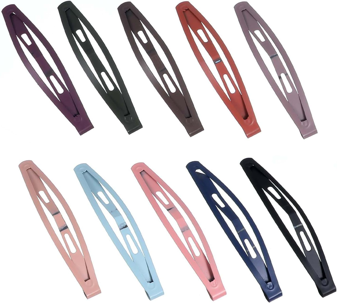 40 Pcs Metal Snap Hair Clips 3.15 Inch Water Drop Non Slip Hair Barrettes Non Slip Barrettes Decorate Hairstyle Accessories for Thick and Thin Fine Hairs Women Mixed Colors Iron Festival Gifts image number 4