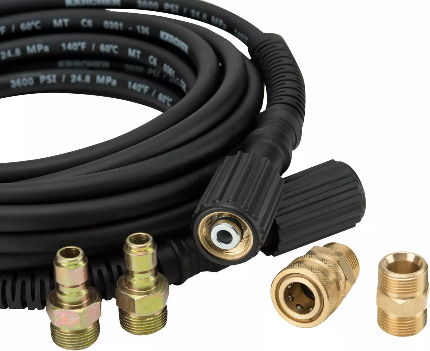 K&auml;rcher - 25' High Pressure Replacement/Extension Hose for Pressure Washers - 3600 PSI - Adapters Included - Quick Connect/M22 image number 6