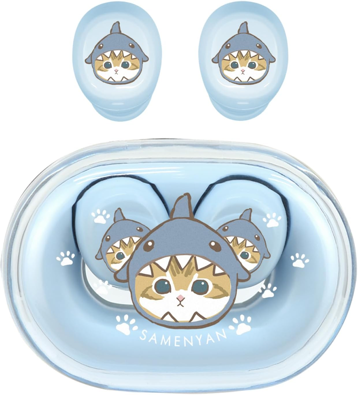 Gourmandies Mofusand Fully Wireless Stereo Earphones, Kuma Nyan, MOFU-58B