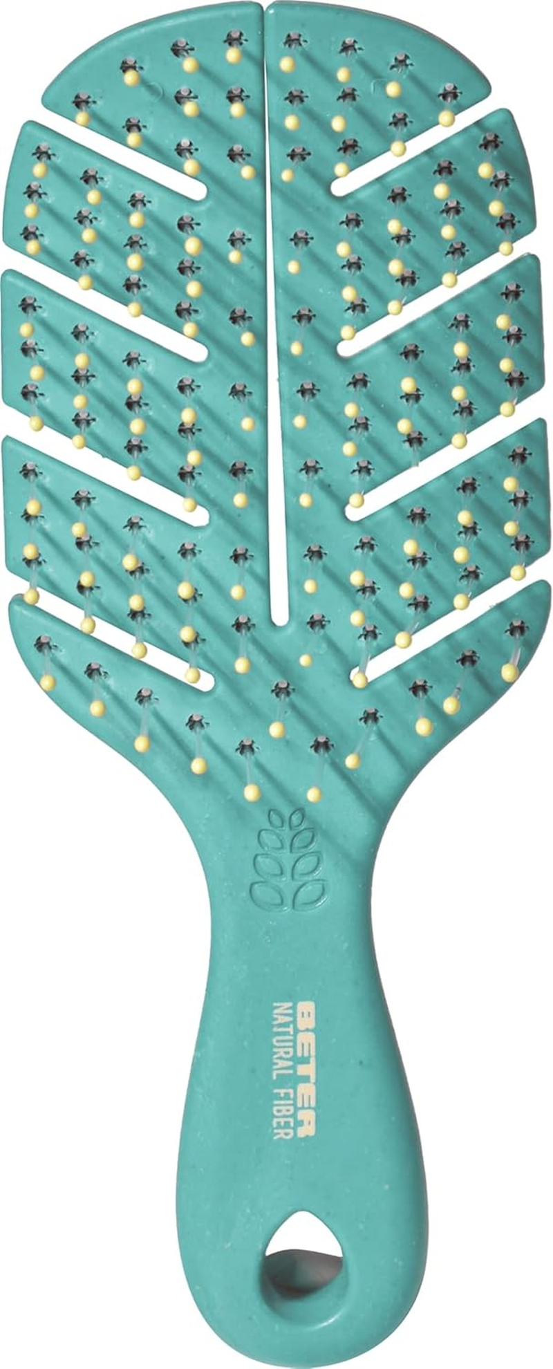 Beter - Pack Detangling Brush Natural Fibre Large and Mini, Detangling Brush and Anti-Pull Brush, Sustainable and Vegan Materials, Spikes