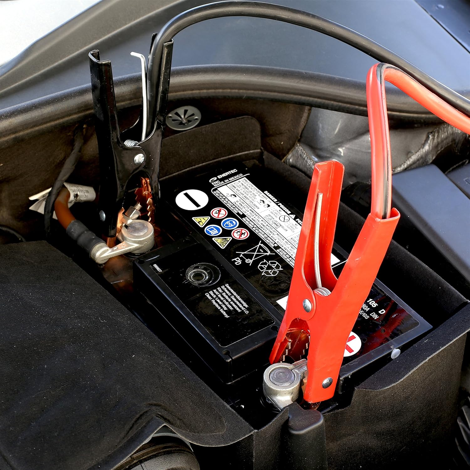 Epauto 4 Gauge X 20 Ft 500A Heavy Duty Booster Jumper Cables with Travel Bag and Safety Gloves (4 AWG X 20 Feet)