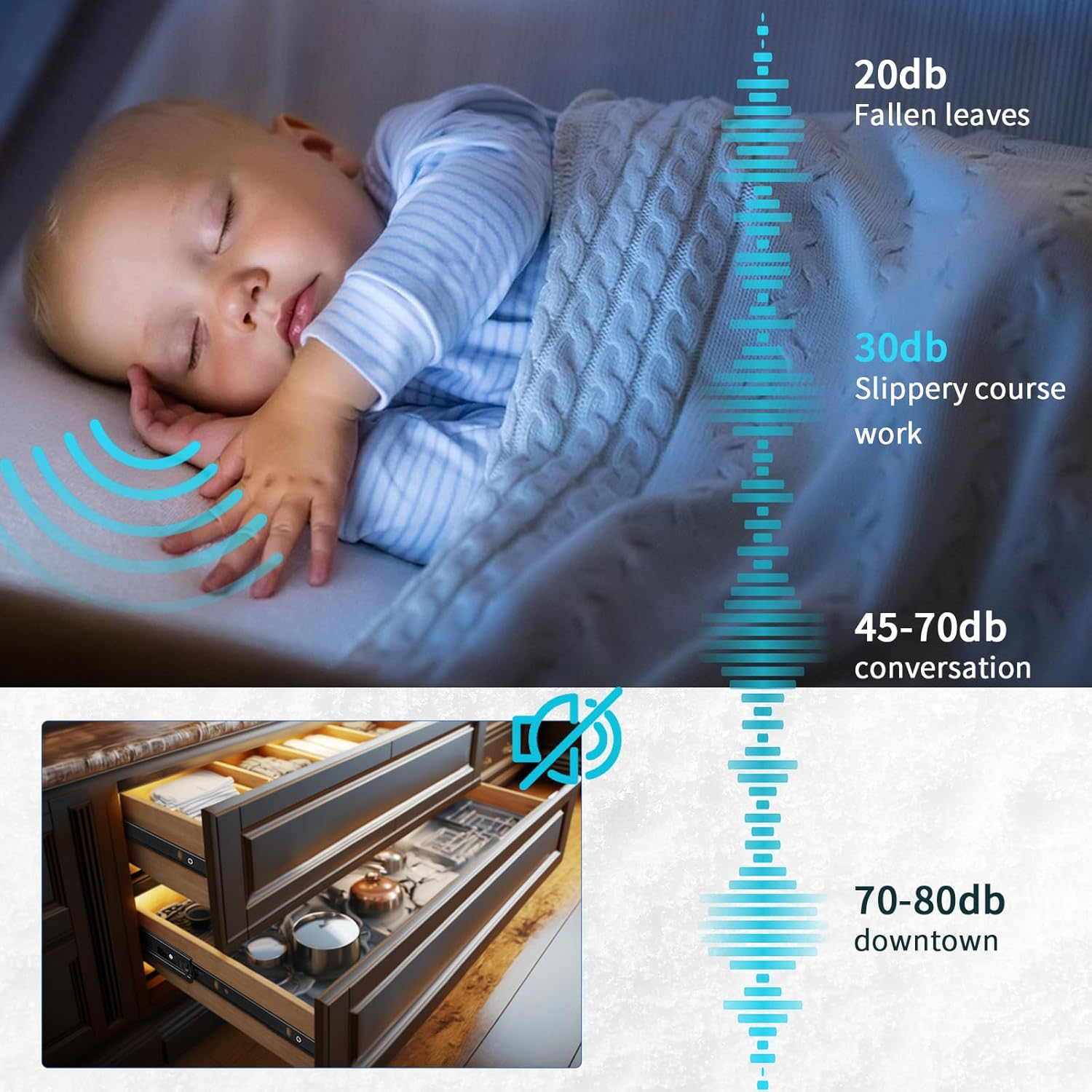 Soft Close Drawer Runners Full Extension 300 350 400 450 500 550 600 Mm Ball Bearing Drawer Runners Slides Replacement Rails Track Guide Glides for Kitchen Bedroom Cabinets Heavy Duty 45Kg 1 Pair image number 4