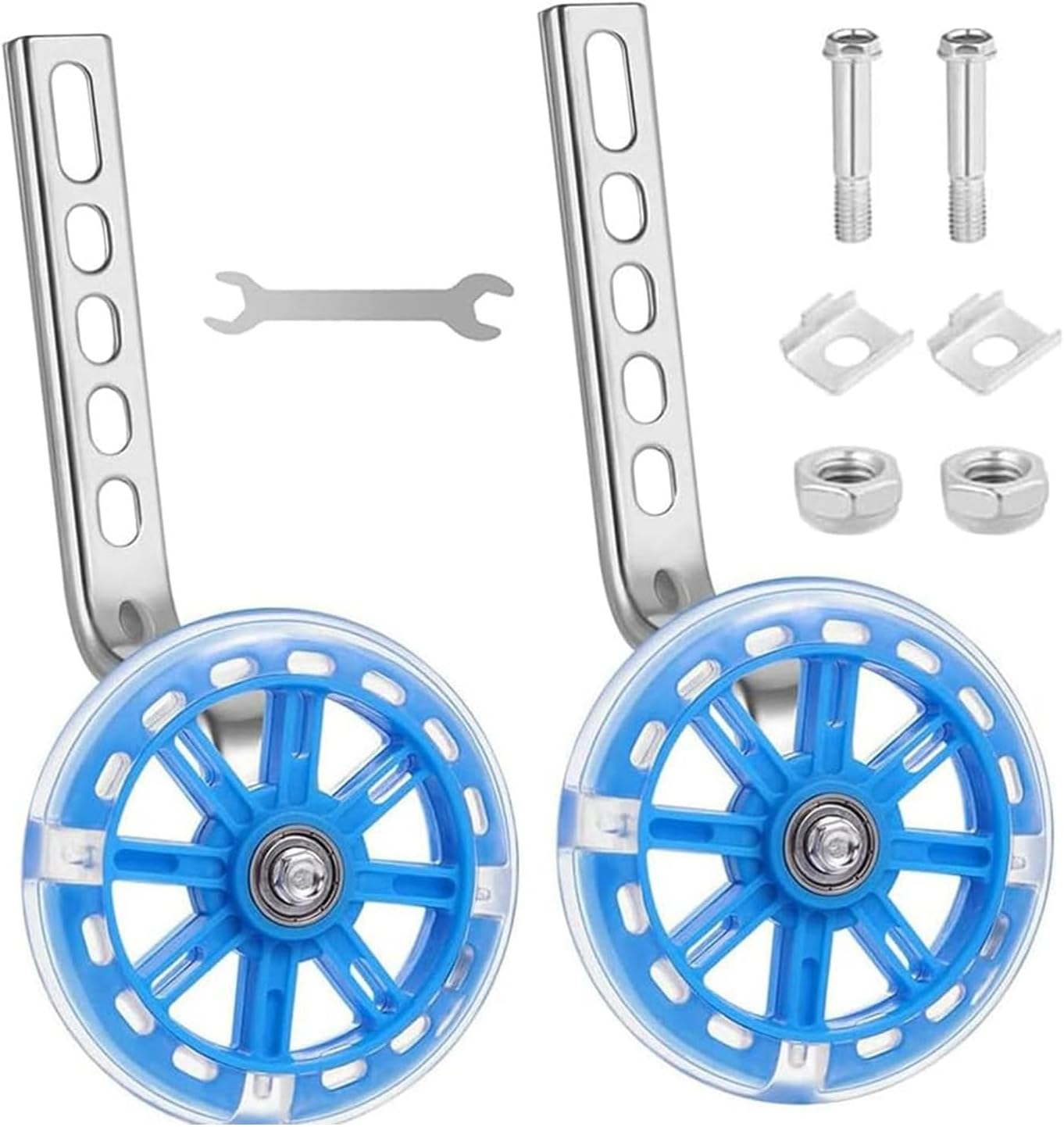 Songholee a Pair of Children'S Bicycle Riding Flash Silent Training Wheels, Suitable for 12-20 Inch Single Speed Bicycles