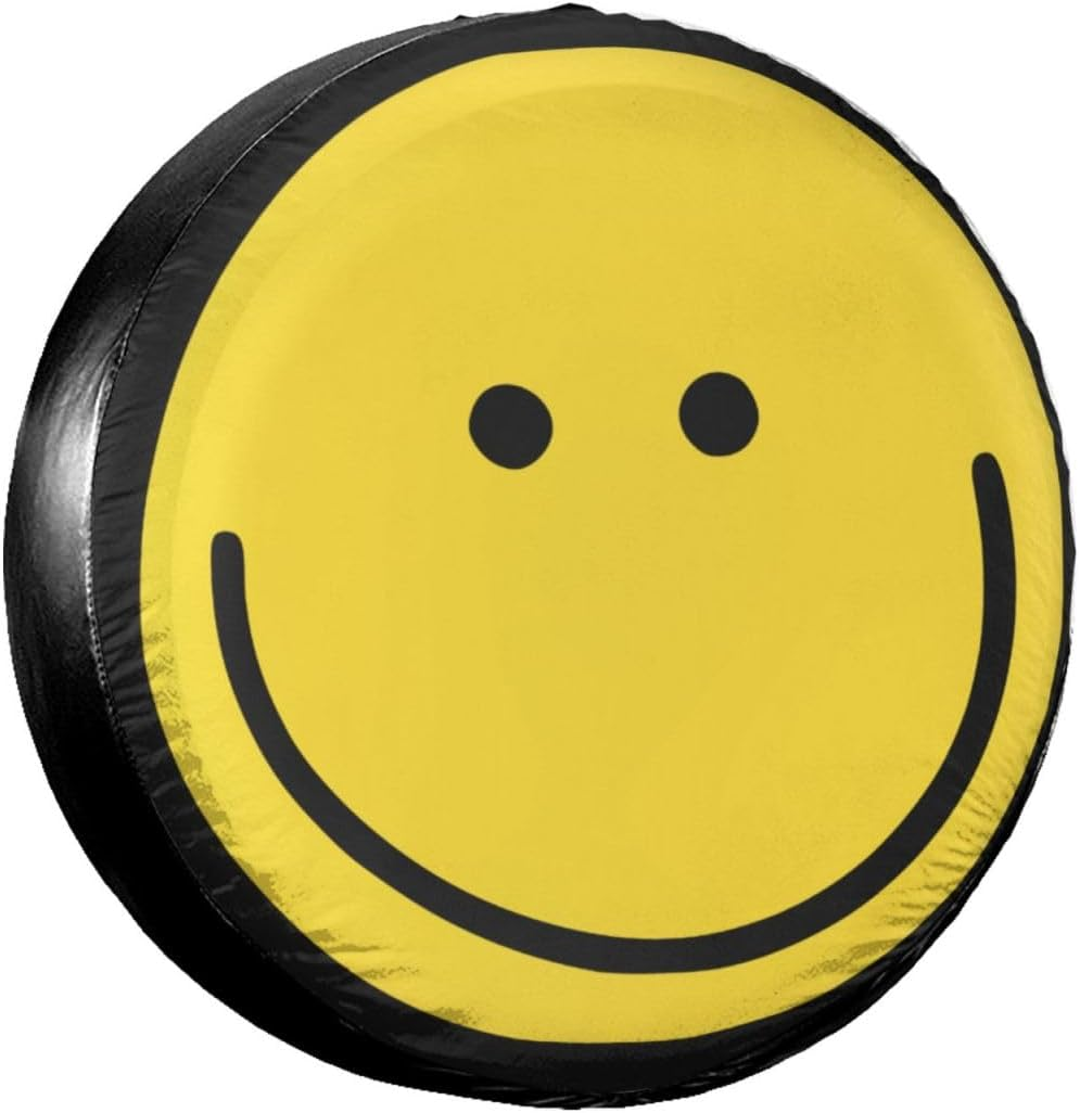 Smiley Face Spare Tire Cover Waterproof Sun Protection Fit for Trailers, Rv, SUV, Off-Road Vehicle, Camper, and Trucks 15 Inch Wheel Cover image number 7