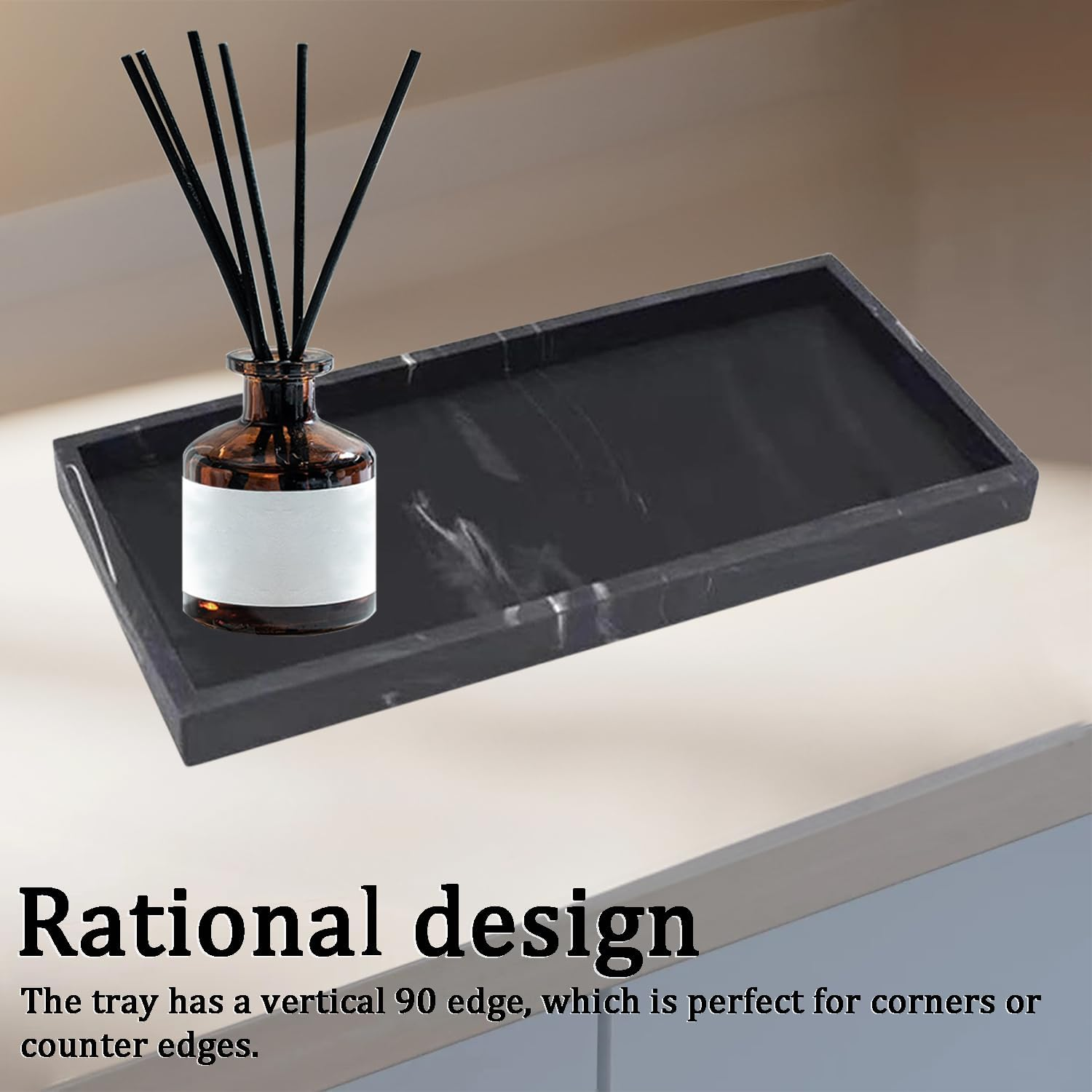 2 Pcs Aromatherapy Tray Thick Silicone Bathroom Vanity Tray Durable Rectangular Soap Dish for Countertop, Kitchen Sink Ideal for Jewelry, Cosmetics, Candles, Perfumes & Shampoo (White) image number 2