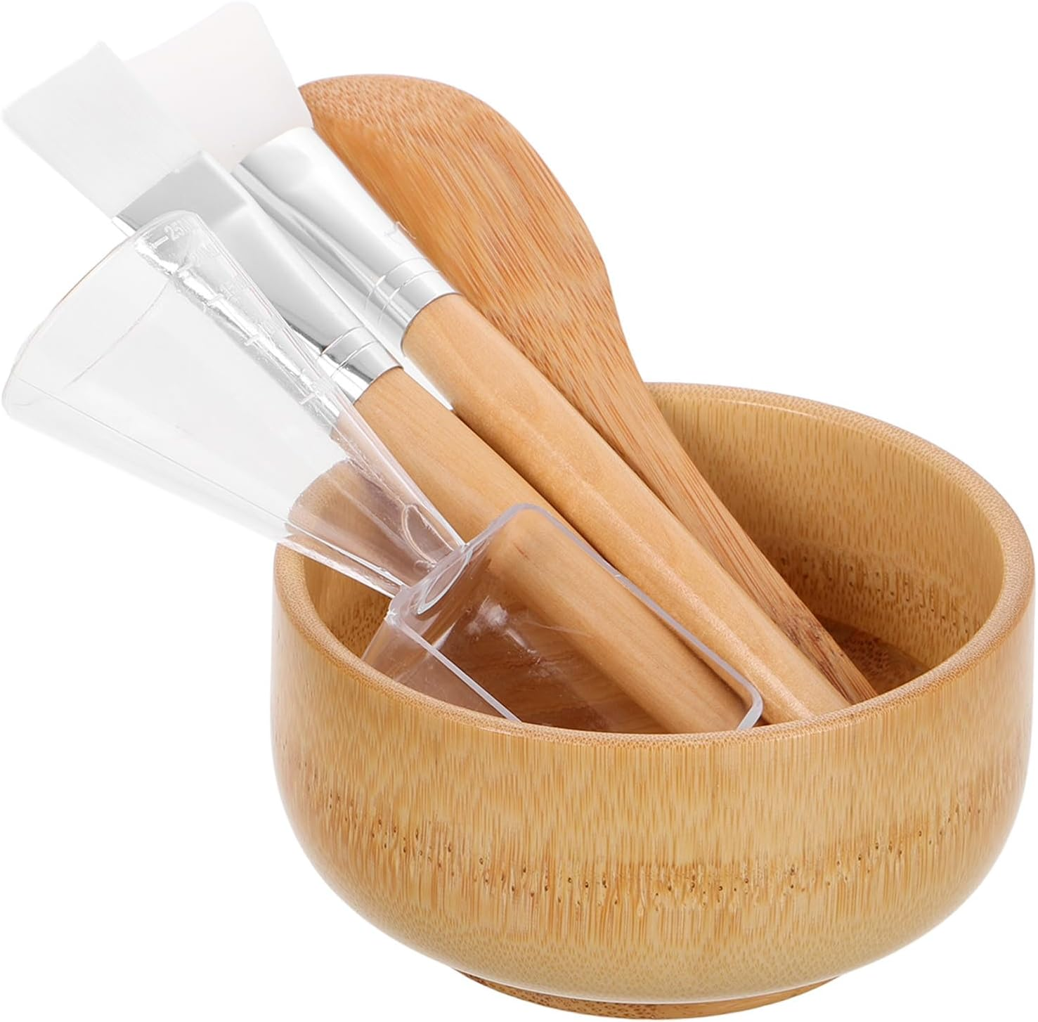 AUTSUPPL 5Pcs Facial Mask Mixing Bowl Set with Small Face Bowl, Spatula, and Brush for Home Spa Beauty Treatment and Clay Peel-Off Masks image number 1