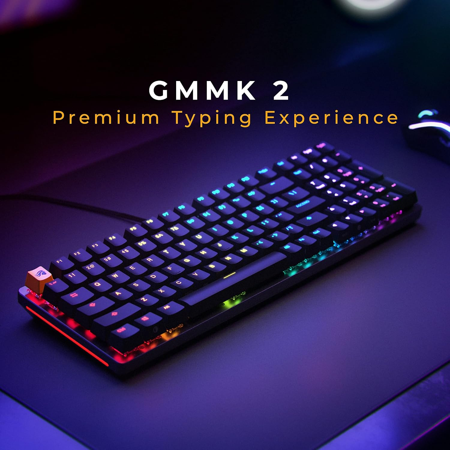 Glorious Gaming Keyboard - GMMK 2 - TKL Hot Swappable Mechanical Keyboard, Red Switches, Wired Keyboard Gaming, Compact - Full Size Keyboard (Black RGB Keyboard) image number 1