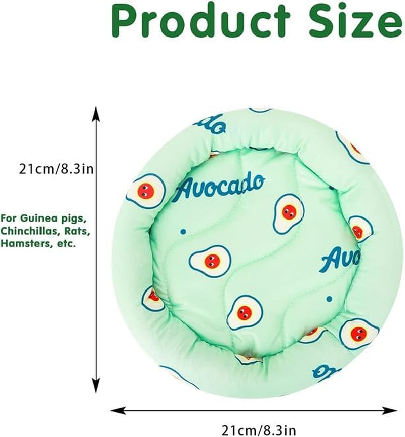 Pet Cushion Hamster Cooling Pad Rabbit Bed Summer Ice Silk Floor Mat, 1Pc Rabbit Bed Hamster Bedding Cooling Cushion Small Pet Floor Pad, Green