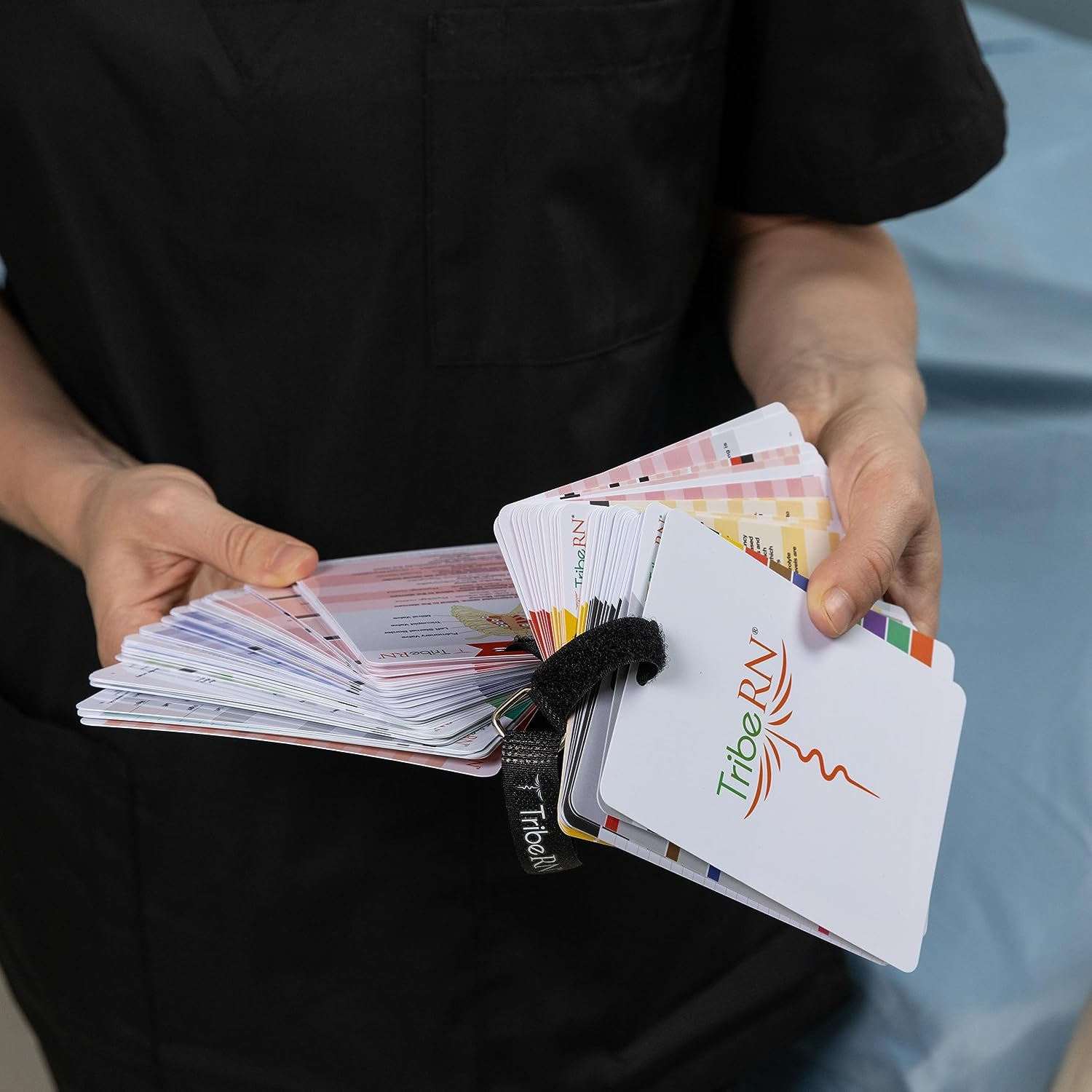 Tribe RN 2019 Pocketguru Set by - 85 Scrub Pocket Sized Nurse Reference Cards - (Bonus Nursing Cheat Sheets) Perfect Nurse or Nursing Student Gifts - Studying and Clinical Rounds image number 2