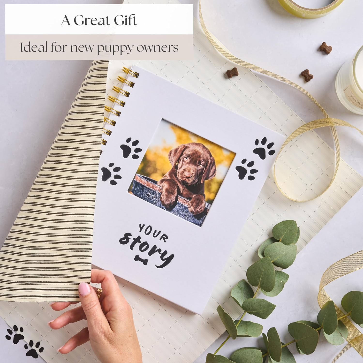 New Puppy Gift &ndash; Dog Memory Book & Keepsake Photo Album | Thoughtful Gift for New Puppy Owners, Dog Mums & Dads | Puppy Planner, Diary & Scrapbook image number 3