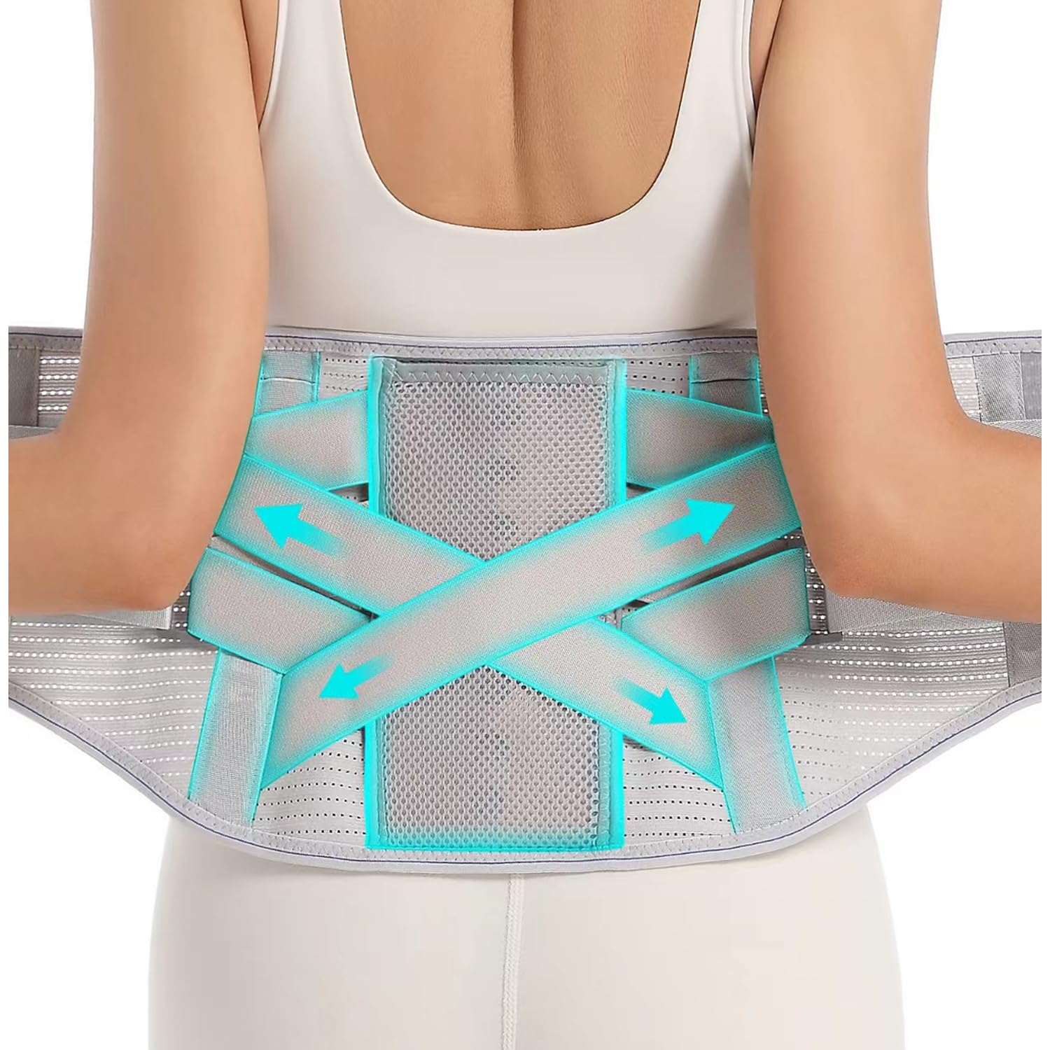 Lower Back Brace for Pain Relief - Removable Stays for Customized Support - Suitable for Men and Women - Ideal for Herniated Disc and Sciatica - Two Sets of Adjustable Stiffness image number 4