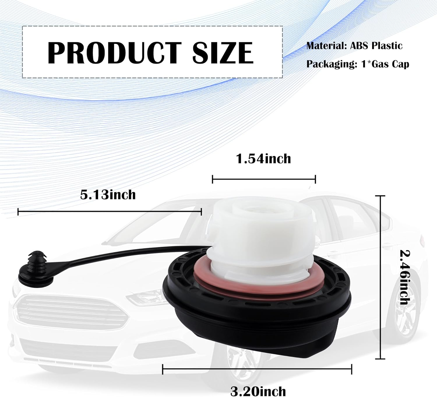 Gas Cap Replacement OEM#FC1079 Fc1080,Fuel Cap Compatible with Ford Ranger,Lincoln MKX Mkz,Mercury Monterey,Standard Automotive Replacement Fuel Tank Caps Car Accessories image number 2