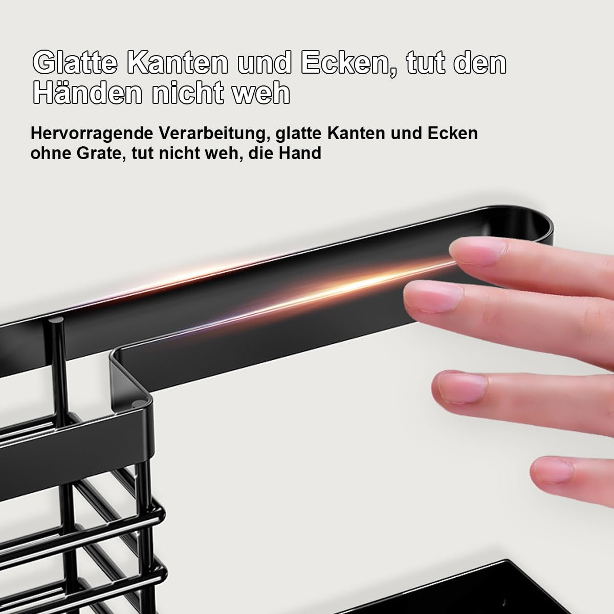 NEXROLA Kitchen Storage Rack with Carbon Steel Material Multifunctional Storage Rack Suitable for Kitchen and Dining Room -24.5 X 15 X 7.5 Cm, 760G image number 4