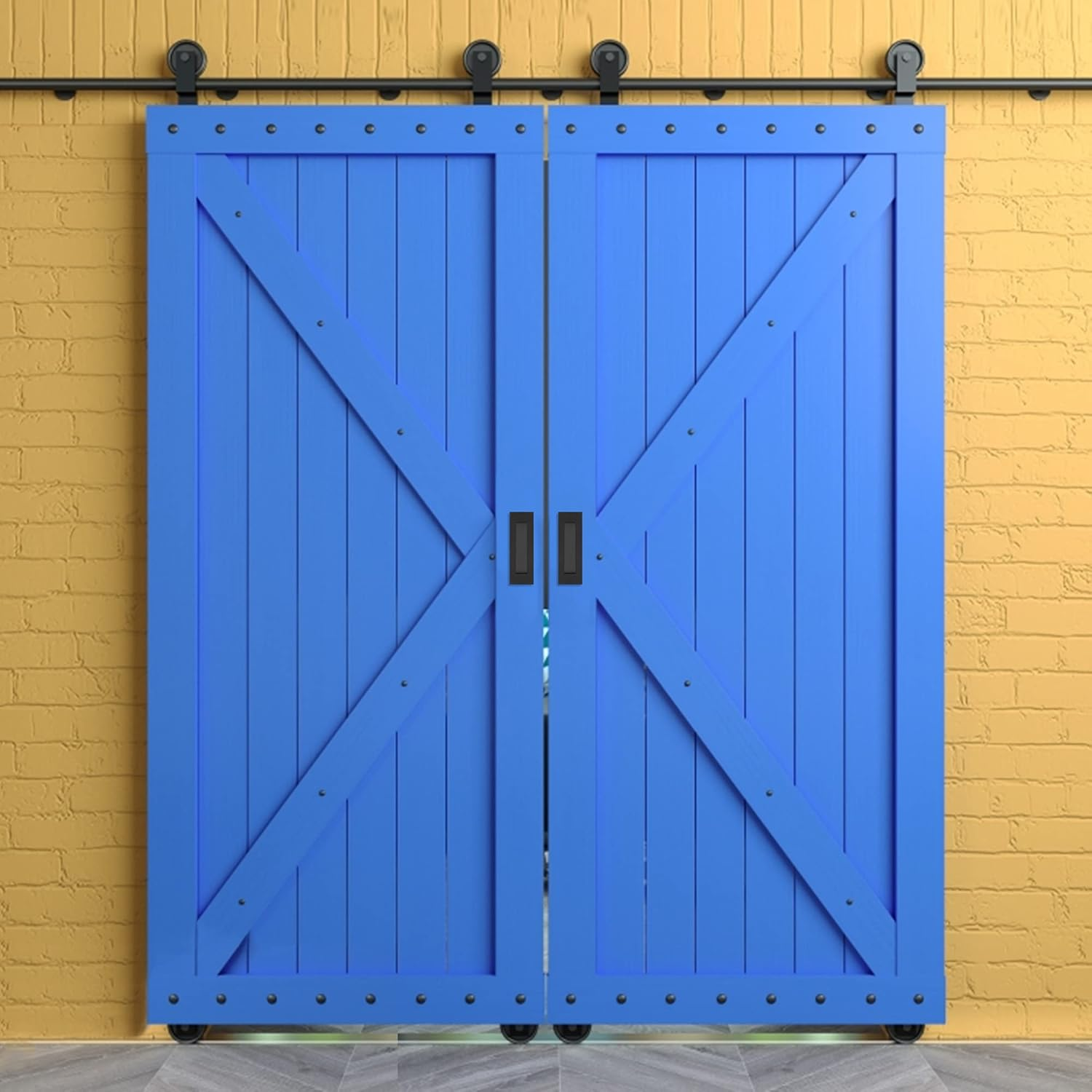 Malimali 6 Inch Recessed Finger Flush Pulls for Pocket Door Closet Door, Sliding Barn Door Handle, Matte Black Stainless Steel Rectangular Door Pulls Hardware(2 Pack) image number 6