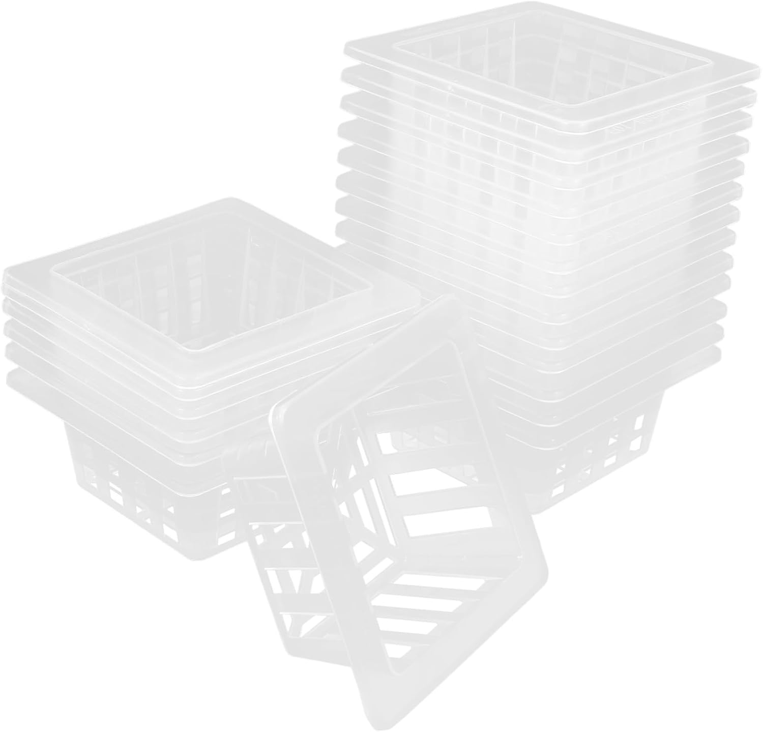 Levemolo 20Pcs Hydroponic Cups for Plants Root-Fixed Flower Pot in Mesh Baskets for Vegetable Flower Gardening image number 4